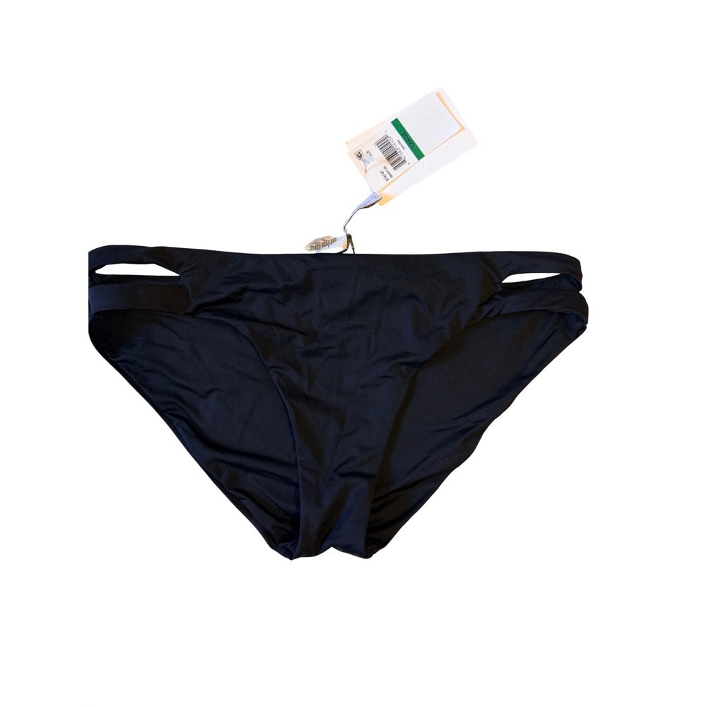 Becca by Rebecca Virtue Womens Black Cutout Hipster Bikini Bottom Large - Picture 6 of 9